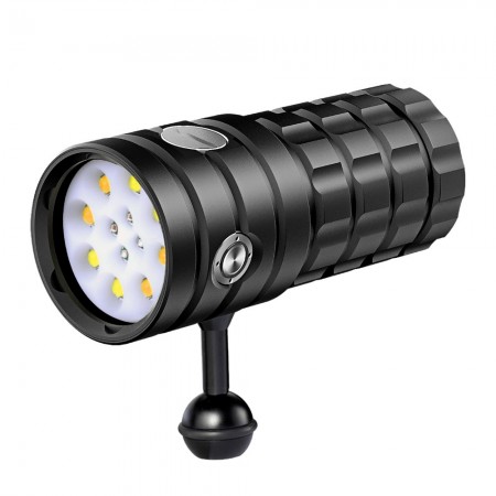 Torcia led subacquea 25000 lumen manico 100 m immersioni escursioni diving Sub
