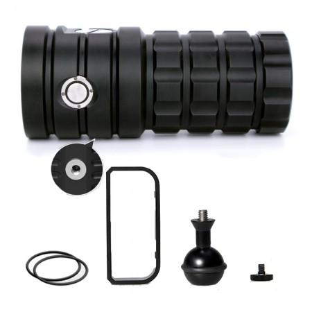 Torcia led subacquea 25000 lumen manico 100 m immersioni escursioni diving Sub