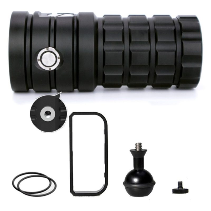 Hongu Torcia led subacquea 25000 lumen manico 100 m immersioni escu...