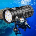 Torcia led subacquea 25000 lumen manico 100 m immersioni escursioni diving Sub