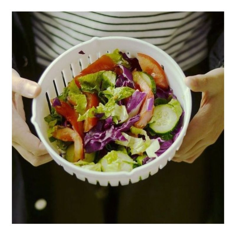 Ciotola taglia insalata frutta verdura slicer veloce pulito semplice scolapasta