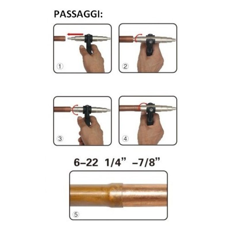 Hongu ESPANSORE MANUALE ALLARGA TUBI A PINZA PER TUBO RAME 7 MISURE...