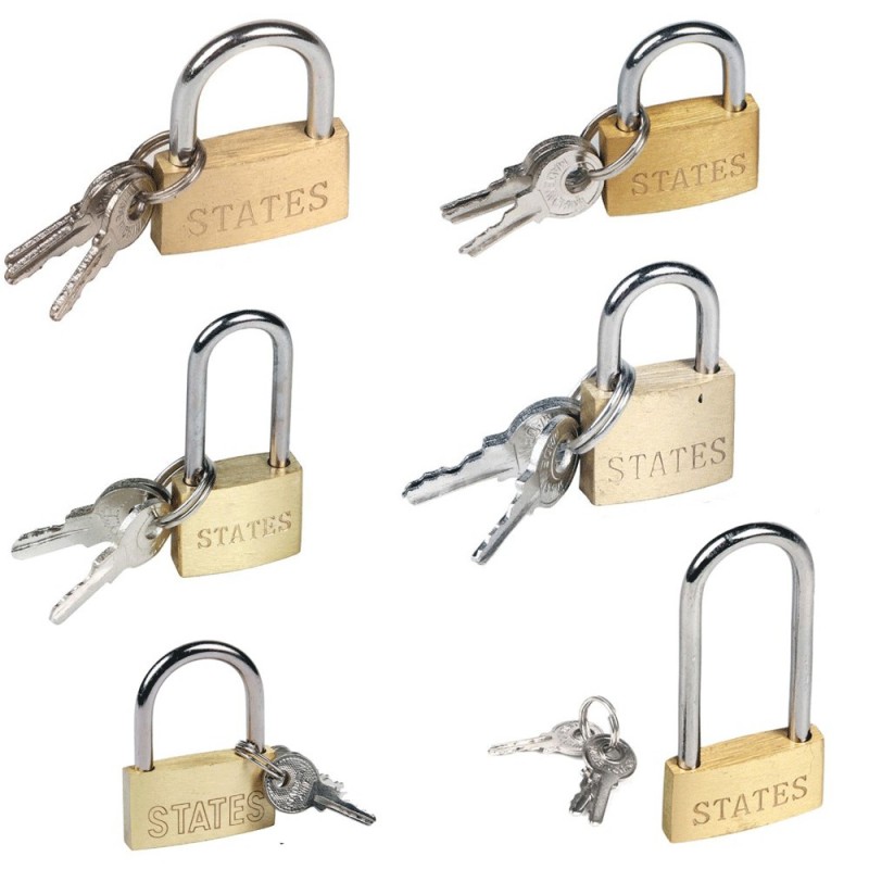 6x lucchetto arco con 3 chiavi sicurezza varie misure lungo catenaccio antifurto