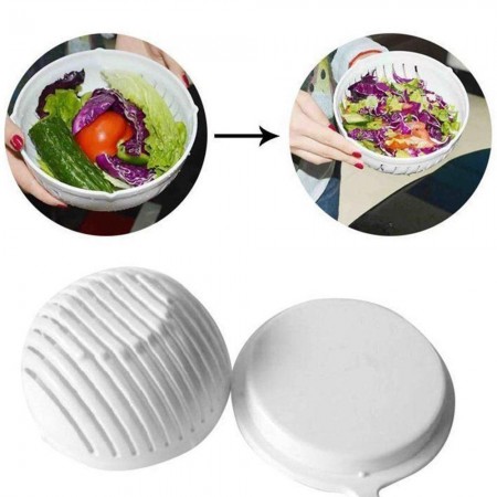 Ciotola taglia insalata frutta verdura slicer veloce pulito semplice scolapasta