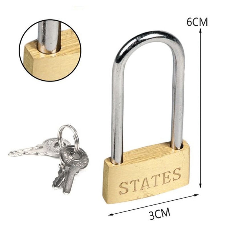 Hongu 6x lucchetto arco con 3 chiavi sicurezza varie misure lungo c...