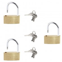 3x lucchetto arco con 3 chiavi sicurezza varie misure lungo catenaccio antifurto