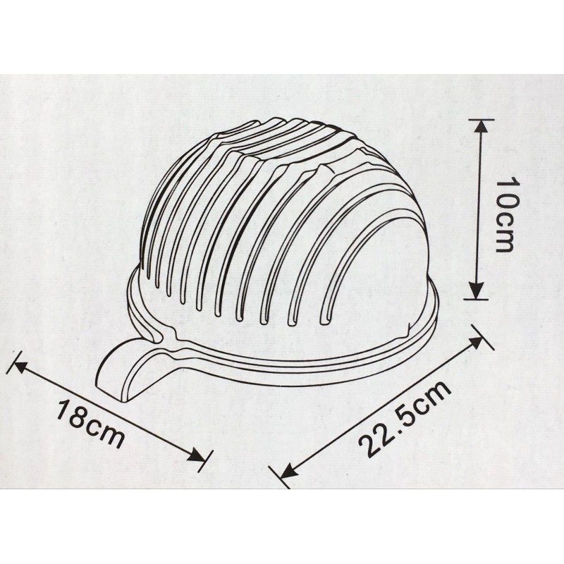Ciotola taglia insalata frutta verdura slicer veloce pulito semplice scolapasta