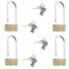 Hongu 4x lucchetto arco con 3 chiavi sicurezza varie misure lungo c...