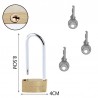 Hongu 4x lucchetto arco con 3 chiavi sicurezza varie misure lungo c...