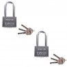 Hongu 2x Lucchetto arco 3 chiavi Antiscasso Corazzato Catenaccio Ac...