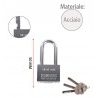 Hongu 2x Lucchetto arco 3 chiavi Antiscasso Corazzato Catenaccio Ac...