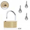 Hongu 2x lucchetto arco con 3 chiavi sicurezza varie misure 60mm ca...
