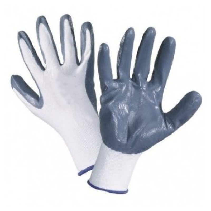 Hongu 12 PAIA GUANTI DA LAVORO PROFESSIONALI SPALMATI IN NITRILE MI...
