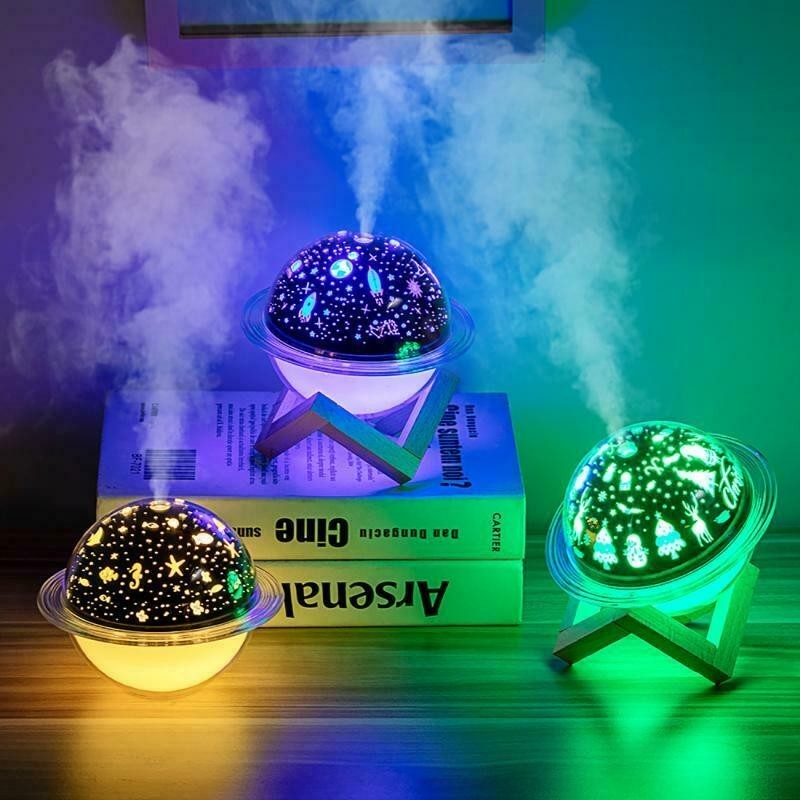 Hongu UMIDIFICATORE ULTRASUONI PROIETTORE LAMPADA LUCE DIFFUSORE NO...