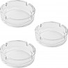 Hongu 3x Posacenere in vetro trasparente con 4 supporti sigarette d...