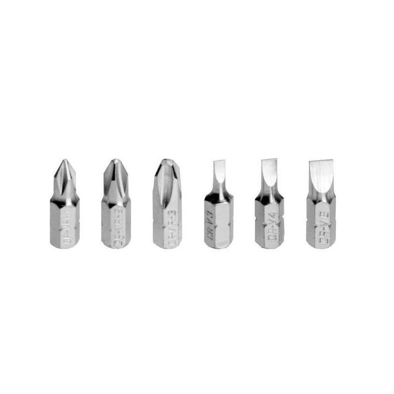 Cacciavite con punte intercambiabili con punta calamitata 6in1