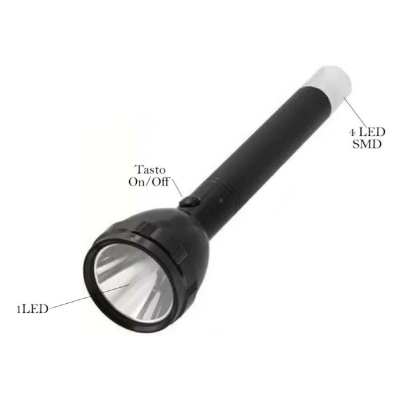 Hongu Torcia Potente USB ricaricabile Led Luce Portatile Lampada la...