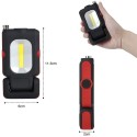 Lampada lavoro LED magnetica ricaricabile portatile officina COB Gancio Torcia