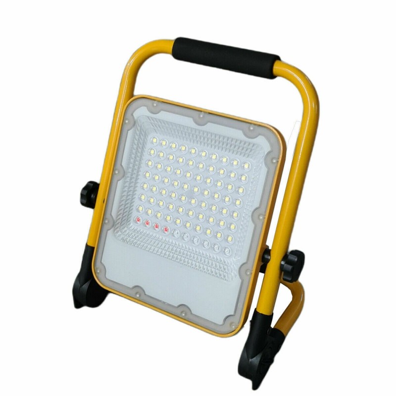 FARO LUCE LED CANTIERE LAMPADA IP65 LAVORO RICARICABILE PORTATILE USB 50W