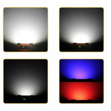 FARO LUCE LED CANTIERE LAMPADA IP65 LAVORO RICARICABILE PORTATILE USB 50W