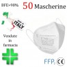 FAS 50X MASCHERINE FFP2 ITALIANE CERTIFICATE CE COLORE BIANCO monou...