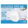 FAS 50X MASCHERINE FFP2 ITALIANE CERTIFICATE CE COLORE BIANCO monou...
