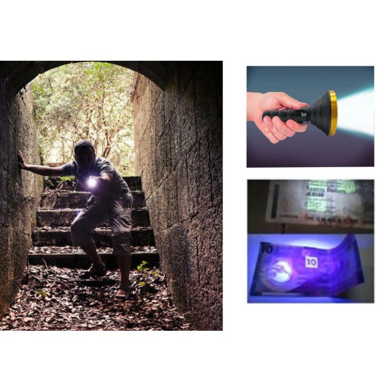 Hongu Torcia LED UV Multifunzione Ricaricabile Luce Portatile USB P...