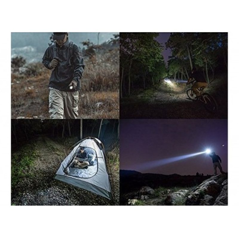 Hongu Torcia Faro LED luce Lampada Ricaricabile Emergenza Campeggio...