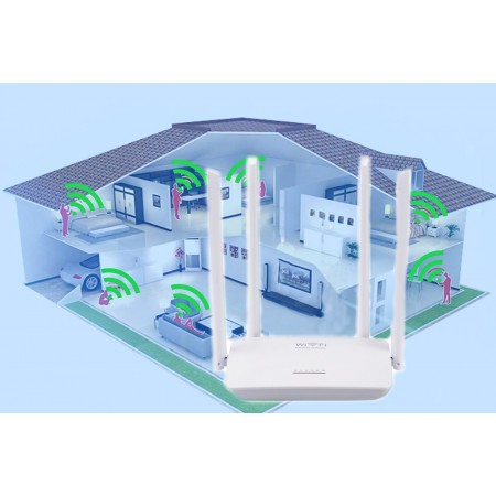Mini Router WIFI LAN 900Mbps modem 4 Antenne ripetitore segnale Amplificatore