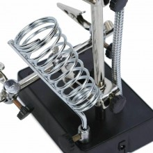 Lente d'ingrandimento Lampada 5 LED da tavolo Pinze Luce Saldatore Terza mano