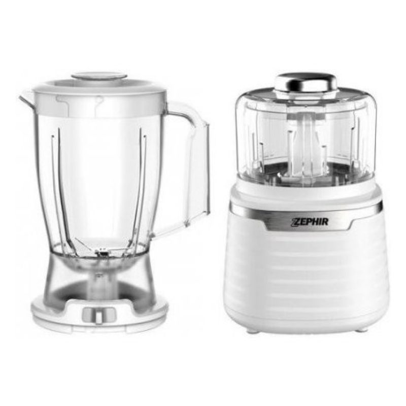 Frullatore tritatutto cucina Zephir ZHC1700 1000W Lame acciaio Bian...