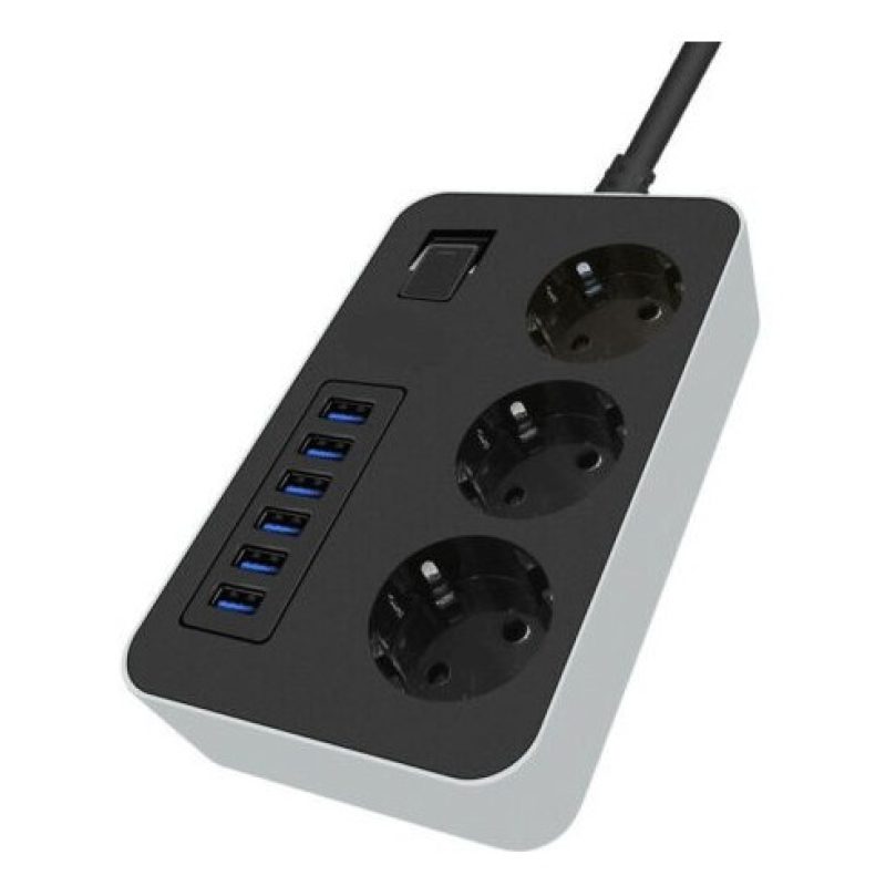 Hongu Ciabatta Multipresa 6 USB Universale Interruttore caricatore ...