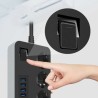 Hongu Ciabatta Multipresa 6 USB Universale Interruttore caricatore ...