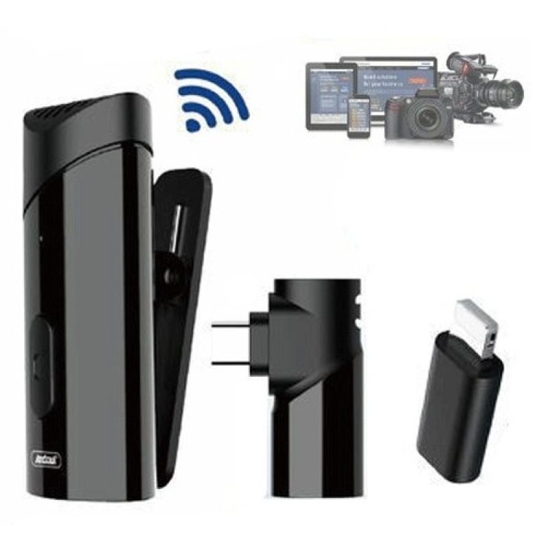 Hongu MICROFONO WIRELESS 2.4 GHZ CLIP ON TYPE C CELLULARE TABLET RI...
