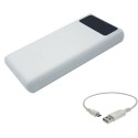 POWER BANK 20000mAh CARICA BATTERIA ESTERNA UNIVERSALE LED LCD PORTATILE 2X USB