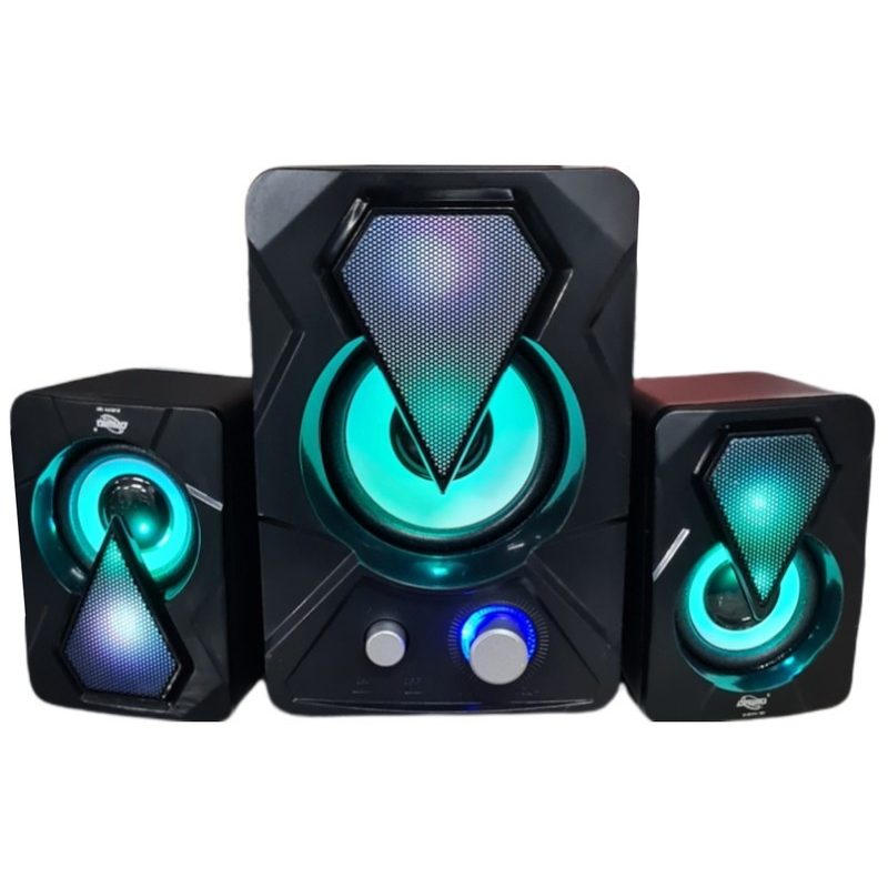 Hongu Casse Audio Speaker RGB Subwoofer Altoparlanti 2.1 Multicolor...