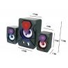 Hongu Casse Audio Speaker RGB Subwoofer Altoparlanti 2.1 Multicolor...