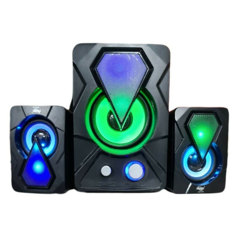 Hongu Casse Audio Speaker RGB Subwoofer Altoparlanti 2.1 Multicolor...