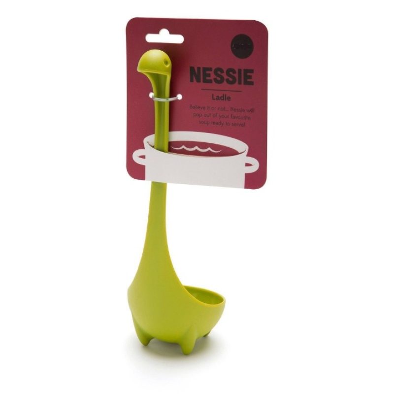 Mestolo in Piedi forma Mostro Nessie Verde con Piedini Cucchiaio Zuppa Minestra