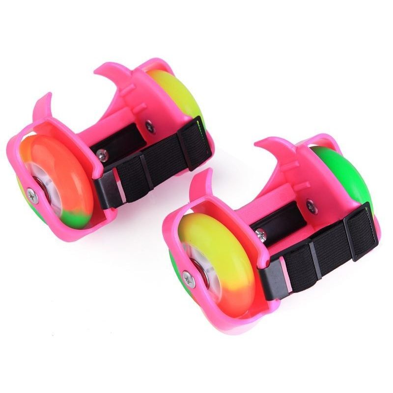Pattini rotelle luminosi LED regolabili estensibili rollerblade roller 2 ruote