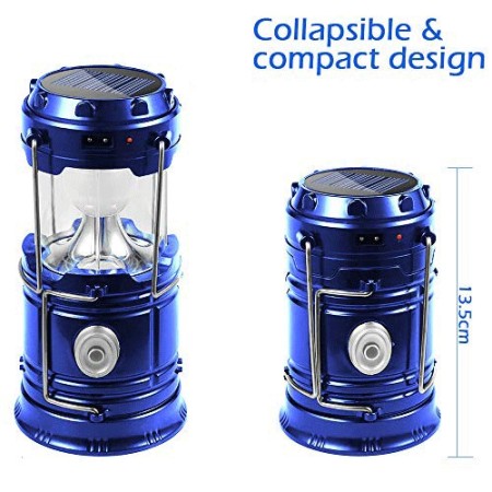 Lanterna lampada da campeggio trekking ricaricabile Portatile Solare B0357