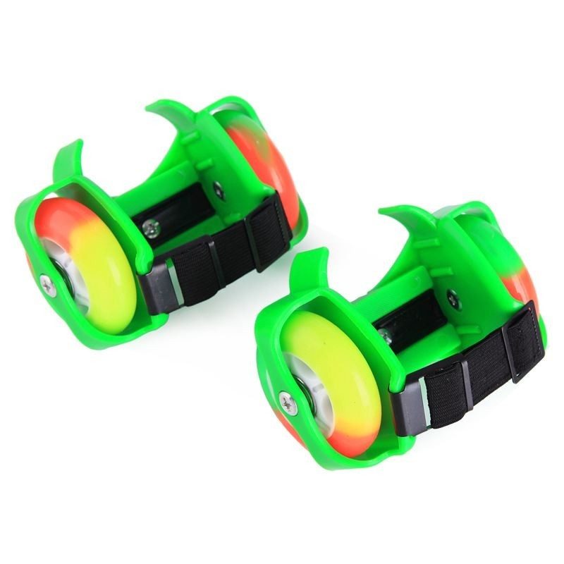Pattini rotelle luminosi LED regolabili estensibili rollerblade roller 2 ruote