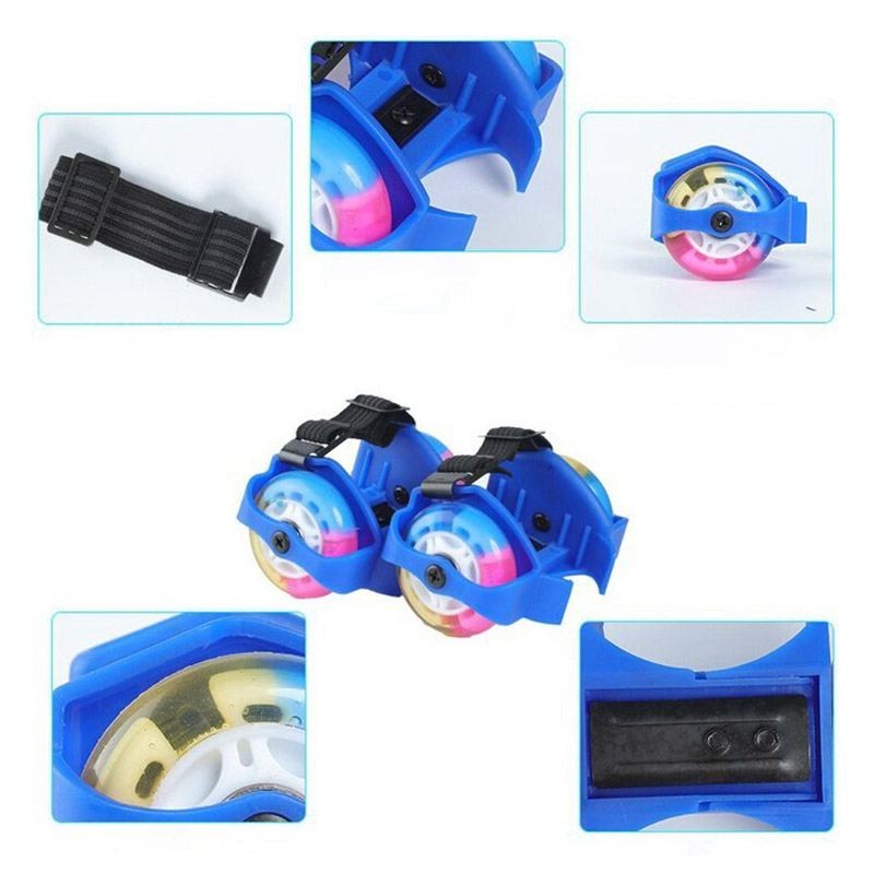 Pattini rotelle luminosi LED regolabili estensibili rollerblade roller 2 ruote