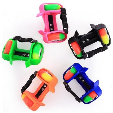 Pattini rotelle luminosi LED regolabili estensibili rollerblade roller 2 ruote