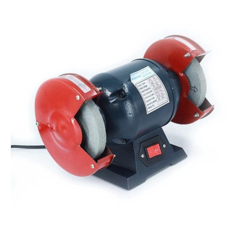 Makute SMERIGLIATRICE DOPPIA MOLA DA BANCO 370W 2 DISCHI 150MM OFFI...