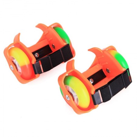 Pattini rotelle luminosi LED regolabili estensibili rollerblade roller 2 ruote