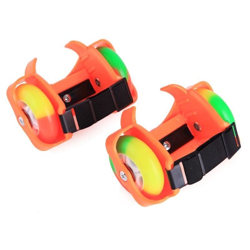 Pattini rotelle luminosi LED regolabili estensibili rollerblade roller 2 ruote