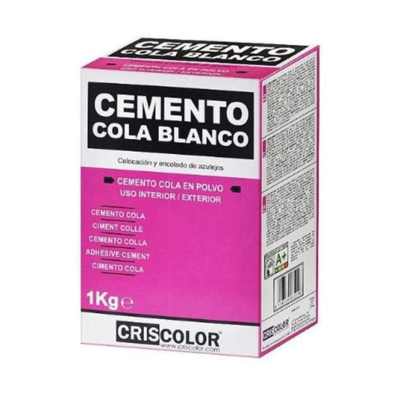 1Kg Cemento Colla Bianco in polvere Criscolor Interno esterno Stucco Piastrelle