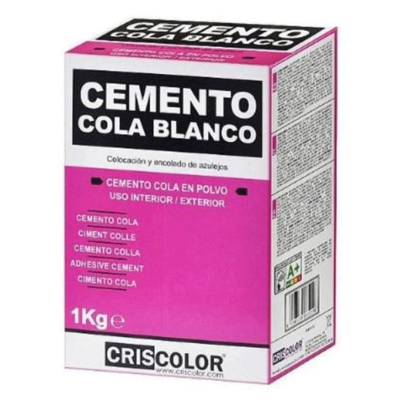 CrisColor 1Kg Cemento Colla Bianco in polvere Criscolor Interno est...