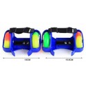 Pattini rotelle luminosi LED regolabili estensibili rollerblade roller 2 ruote